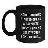 Funny Model Building Gifts for Men - Black Coffee Mug for Christmas Unique Presents from Friends and Family - Main